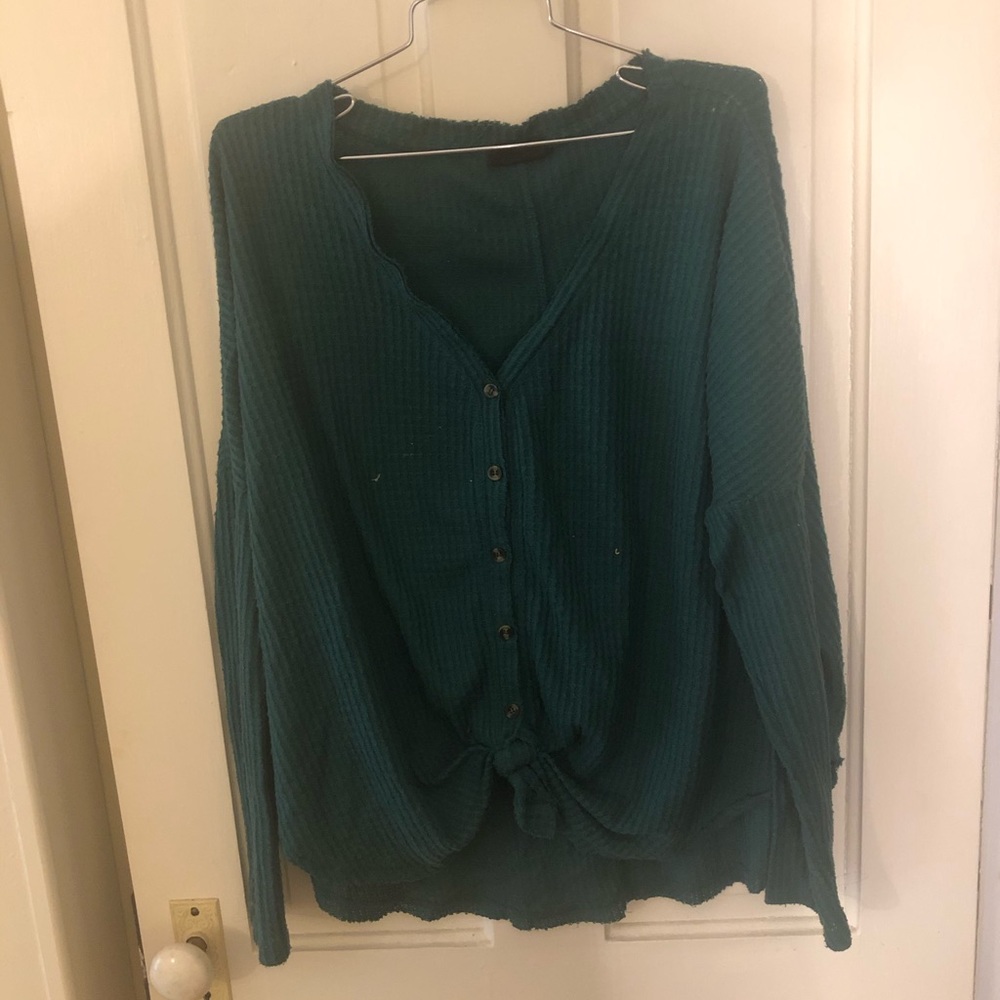 Jojo Oversized Button Down Thermal - image 1